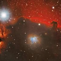 Horsehead and flame nebula